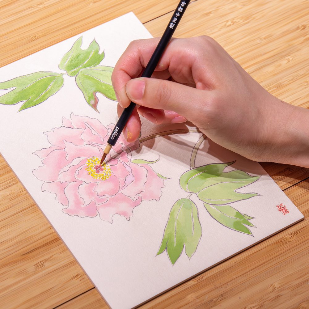 PIGMENT TOKYO ワークショップ ［入門］岩絵具で花をえがく（ぼたん）
